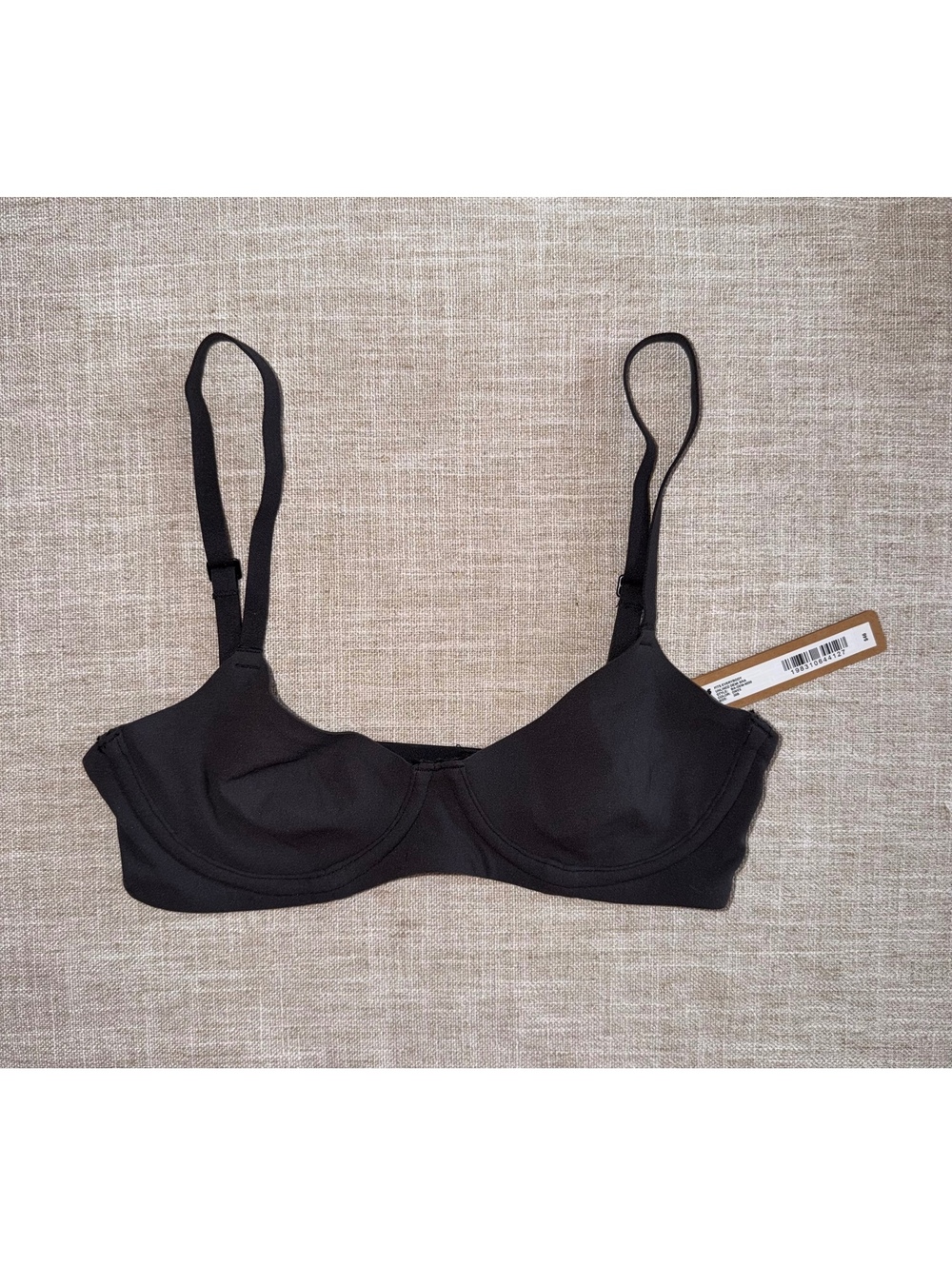 Skims Unlined Demi Bra in Onyx, Size 30B